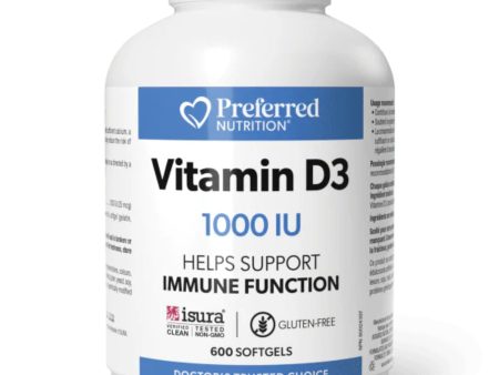 Preferred Nutrition Vitamin D3 1000 IU 600s on Sale