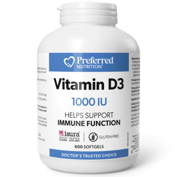 Preferred Nutrition Vitamin D3 1000 IU 600s on Sale