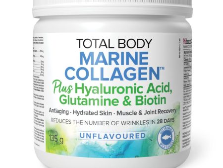 Total Body Marine Collagen Plus Hyaluronic Acid, Glutamine, & Biotin, Unflavoured 135g on Sale