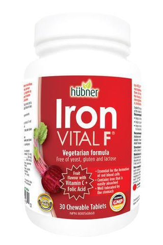 Hubner Iron Vital F Chewable Tablets 30s Hot on Sale