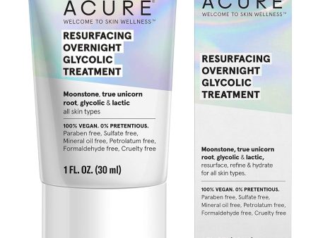 Acure Resurfacing Overnight Glycolic Treatment 30ml Fashion