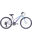 Apollo NEO+ 24  7 Speed Kids Bikes - Brushed Alloy   Ice Blue   Purple Fade on Sale