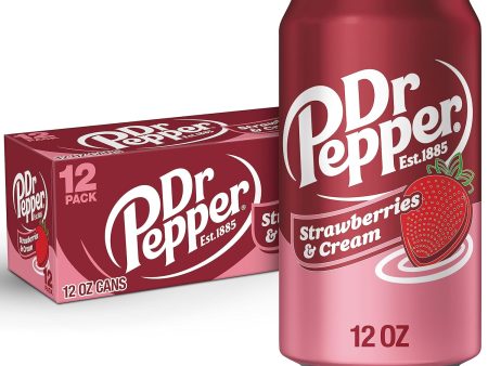 Dr Pepper Strawberries and Cream Pack of 12x355ml Discount