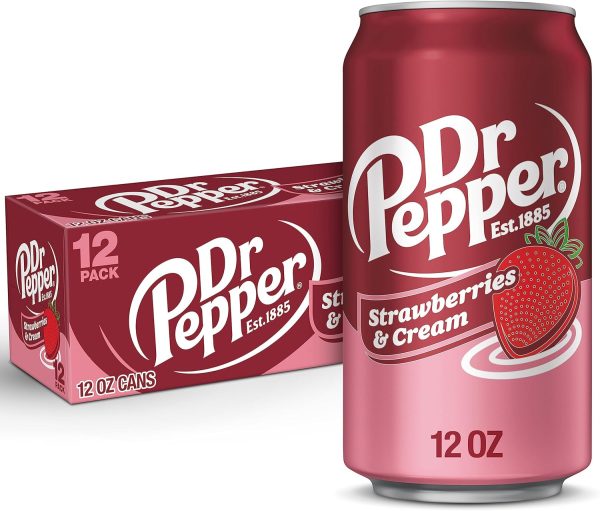 Dr Pepper Strawberries and Cream Pack of 12x355ml Discount